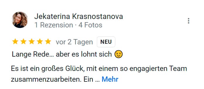 Bewertungen über Alina Gremmelspacher